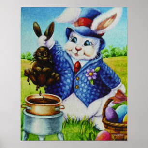Påskhare Dips Kanin i choklad Art. 16x20 Poster