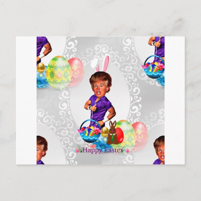 påskhare donald-trump helg vykort (Framsida)