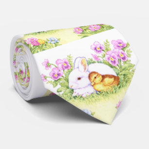 Påskhare, Duckling och blommor Slips