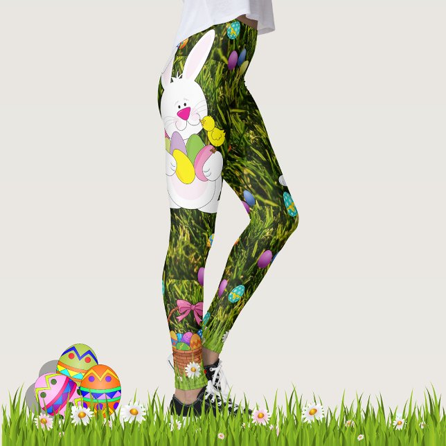 Påskhare Egg Hunt Comfortable Mamma Jobb Leggings (Skapare uppladdad)