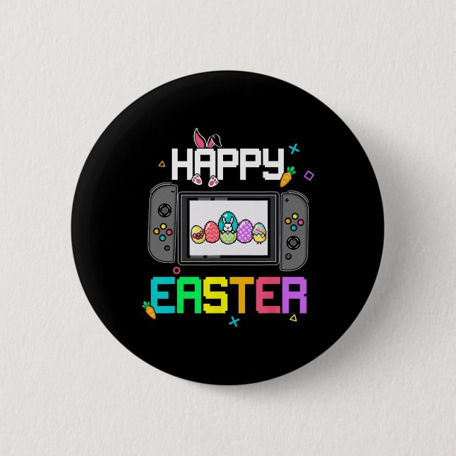 Påskhare Egg Hunt Gamer Kids Boys Manar Video G Knapp (Framsida)