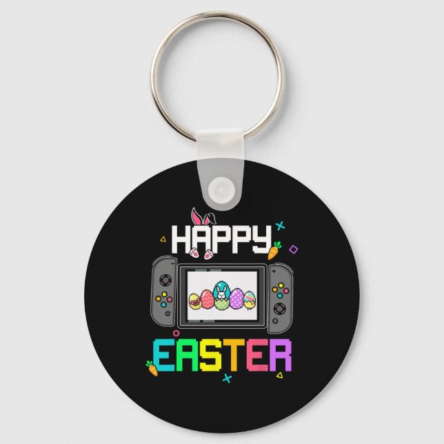 Påskhare Egg Hunt Gamer Kids Boys Manar Video G Nyckelring (Framsida)