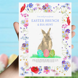 Påskhare Egg Hunt och Brunch Inbjudningar