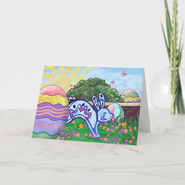 Påskhare Egg Hunt Påsk Card Helgkort (Framsida)