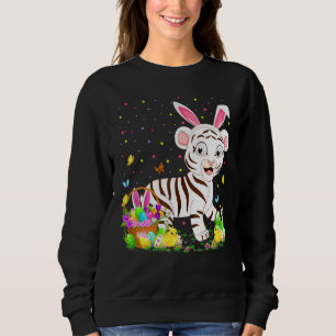 Påskhare Egg Hunting White Tiger Påsk Söndag T Shirt