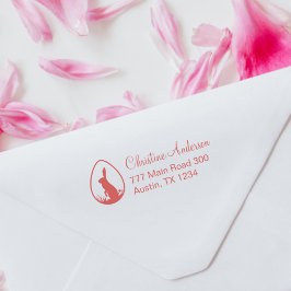 Påskhare Egg Returadress Rubber Frimärke Stämpel