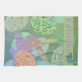 Påskhare Eggs ’Glad påsk’ Kökshandduk