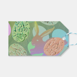 Påskhare Eggs ’Glad påsk’ Presentetikett