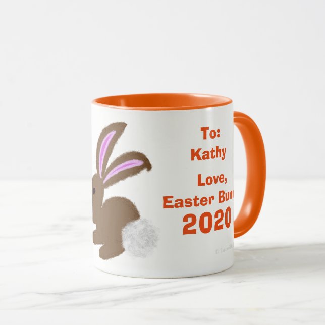 Påskhare Eggs Keepsaké Mugg Personalize (Framsida höger)