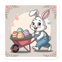 Påskhare Eggs och hjulbarrow