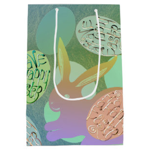 Påskhare Eggs på blå Grönt