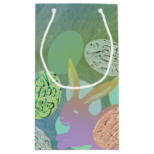 Påskhare Eggs på blå Grönt