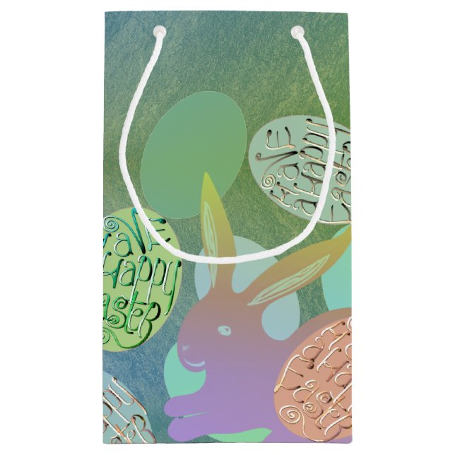 Påskhare Eggs på blå Grönt (Baksidan)