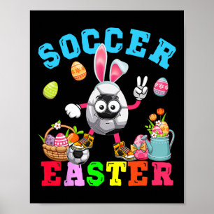 Påskhare Eggs uppspelningsspelare för fotboll Poster