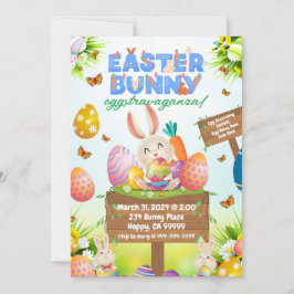 Påskhare Eggstravaganza-inbjudan Inbjudningar