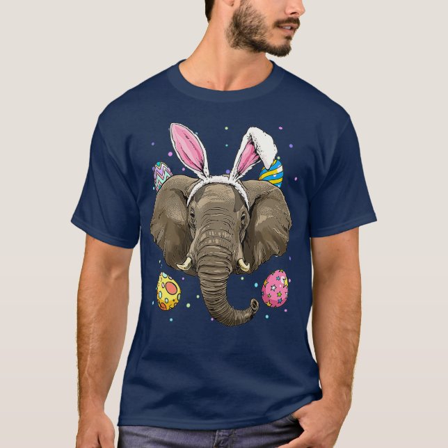 påskhare Elephant Funny Påsk Elephant T Shirt (Framsida)