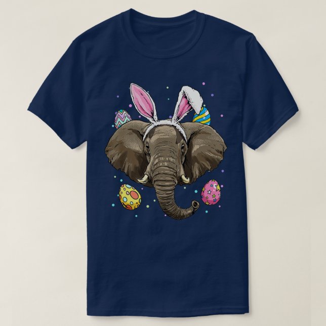 Påskhare Elephant Funny Påsk Elephant T Shirt (Design framsida)