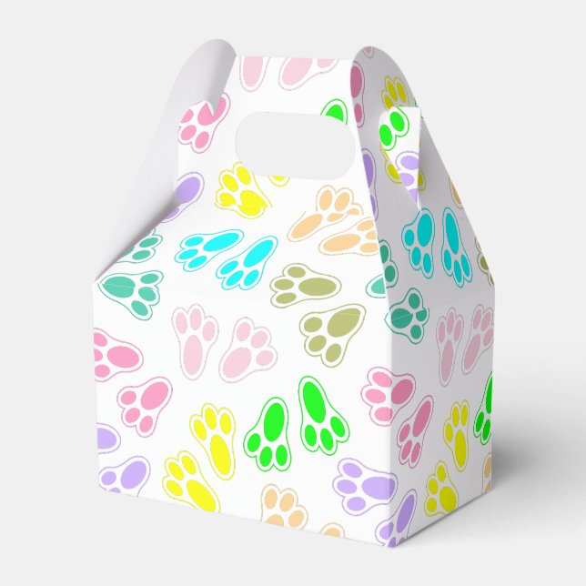 Påskhare Feet Mönster Anpassningsbar Presentaskar (Framsidan Sidan)
