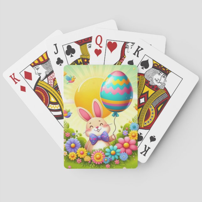 Påskhare för grumlig, vit och färglös casinokort (Baksidan)