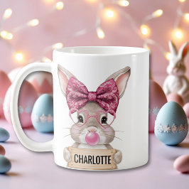 Påskhare för personlig med kute-kanindesign kaffemugg