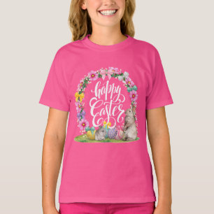 Påskhare för Rosa av Blommigt i glad påsk T Shirt