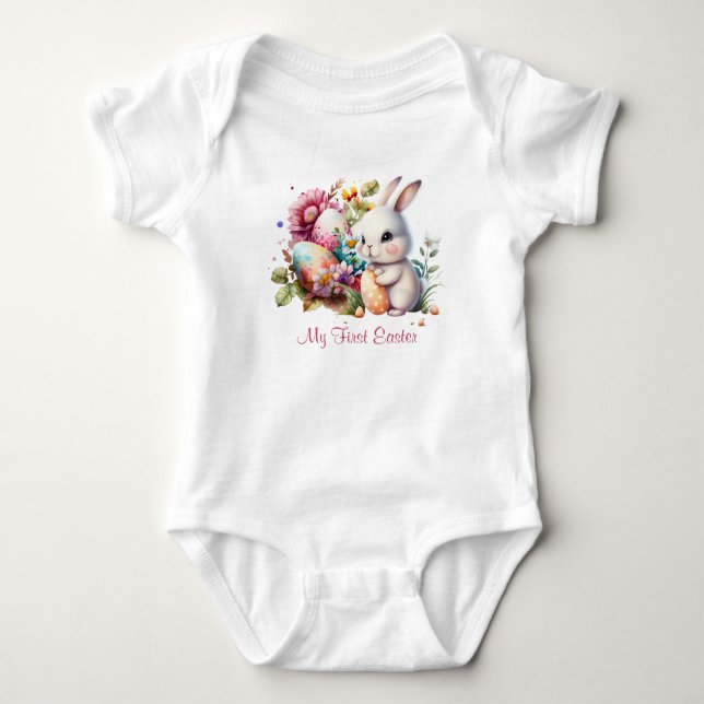 Påskhare för vattenfärg t shirt (Framsida)