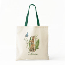 Påskhare för vattenfärgsBlommigt, kanin, Personlig