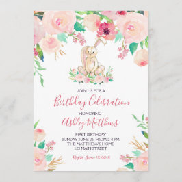 påskhare Första födelsedag, lite bunny Inbjudningar