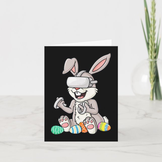Påskhare Gamer Eggs Roligt Gaming Småbarn Boys Ki Kort (Framsida)