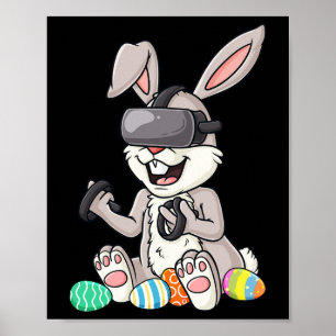 Påskhare Gamer Roligt Eggs Gaming Småbarn Boys Ki Poster
