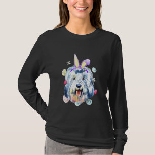 Påskhare Gamle English Sheepdog Rabbit Öron T Shirt