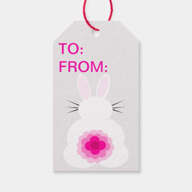 Påskhare Gift-Märkre Presentetikett (Baksidan)