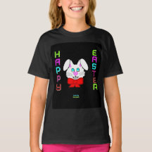 Påskhare Girls Black Basic T Shirt