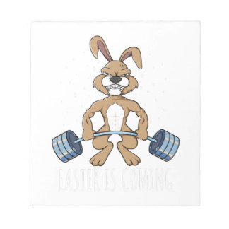 Påskhare Glad påsk Bodybuilding Anteckningsblock