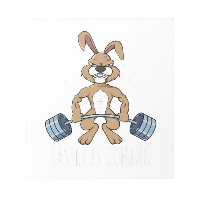Påskhare Glad påsk Bodybuilding Anteckningsblock (Framsida)
