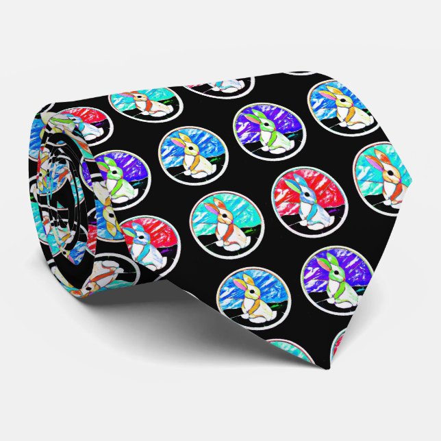 påskhare Glasskikt Slips (Rullad)