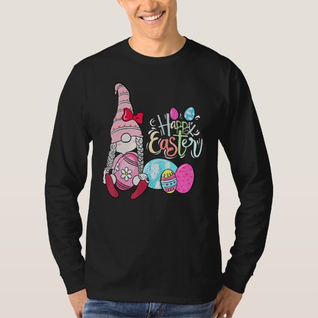 Påskhare Gnome Glad påsk Pun Vår T Shirt (Framsida)