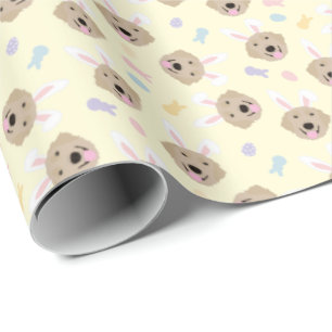 Påskhare Golden Retriever Mönster Presentpapper