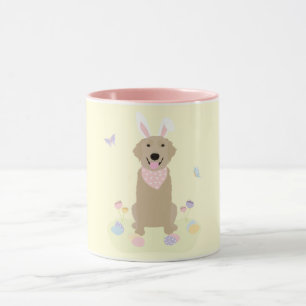 Påskhare Golden Retriever Mugg