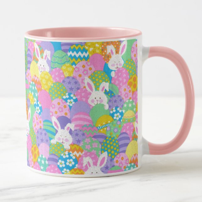 Påskhare Gömmande ägggaskCute Rosa Gift-kaffe Mugg (Skapare uppladdad)