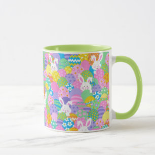 Påskhare Gömmande kaffe av kastad Grönt av ägg (Cu Mugg
