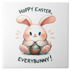 Påskhare Hoppy Påsk, Allbunny! Kakelplatta