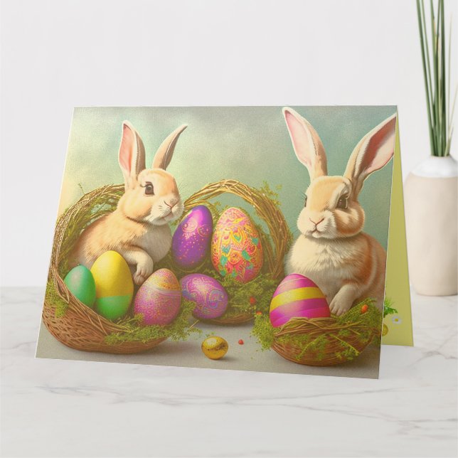 Påskhare i Basket-samling Kort (Framsida)