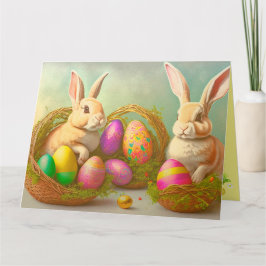 Påskhare i Basket-samling Kort