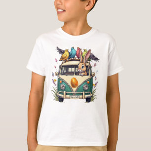 Påskhare i Buss med fågelvänner - Vår Ce T Shirt