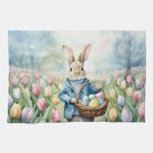 Påskhare i en skugga på Tulips Kökshandduk