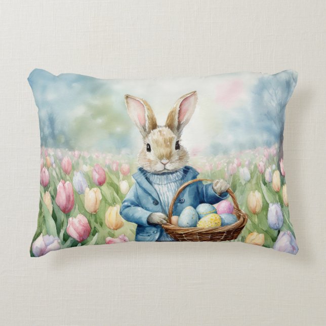 Påskhare i en skugga på Tulips Prydnadskudde (Framsidan)