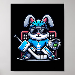 Påskhare Ice Hockey Goalie Manar Boys Kids Toddl Poster