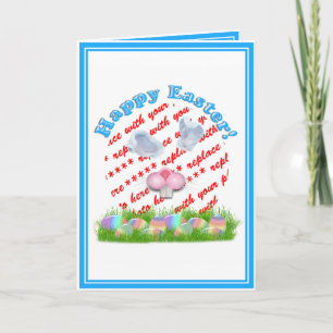 Påskhare (justerbar för Öron och näsa) Foto Ram Helgkort