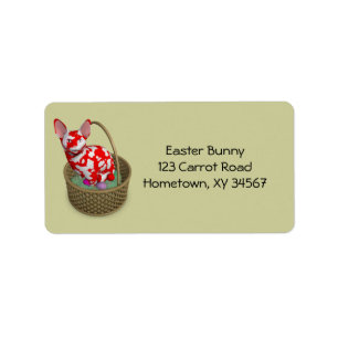 Påskhare Katt Adressetikett